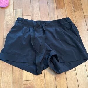 Black Lululemon draw string short, 6.